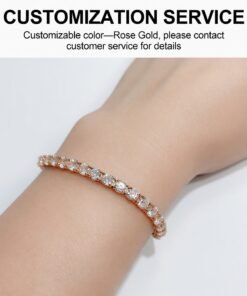 925 Sterling Silver Moissanite Tennis Necklace | Customizable Sizes (2mm/3mm/4mm/5mm/6.5mm) | GRA Certified Layering Jewelry - Image 6