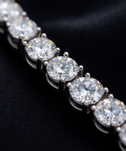 925 Sterling Silver Moissanite Tennis Necklace | Customizable Sizes (2mm/3mm/4mm/5mm/6.5mm) | GRA Certified Layering Jewelry - Image 5